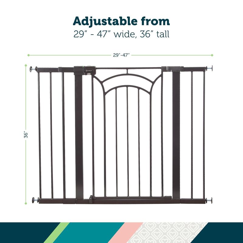 Photo 1 of Safety 1st Easy Install Baby Gates for Doorways, Tall & Wide, Décor Easy Install, Pressure Mount Fastening, No Drilling