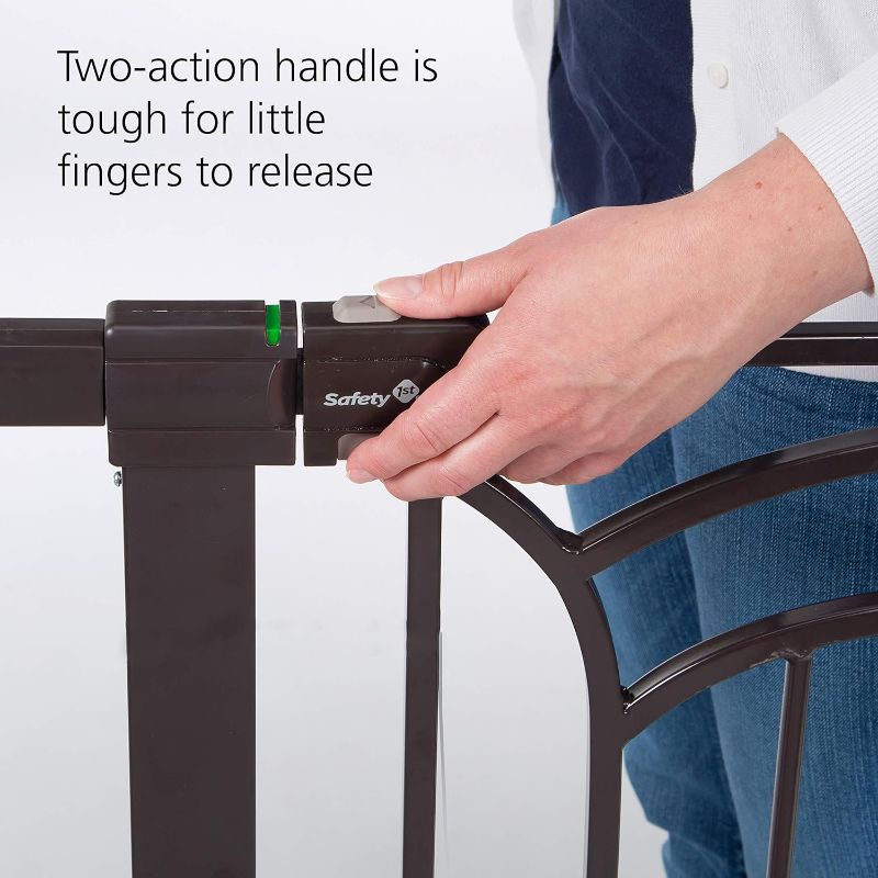 Photo 1 of Safety 1st Easy Install Baby Gates for Doorways, Tall & Wide, Décor Easy Install, Pressure Mount Fastening, No Drilling