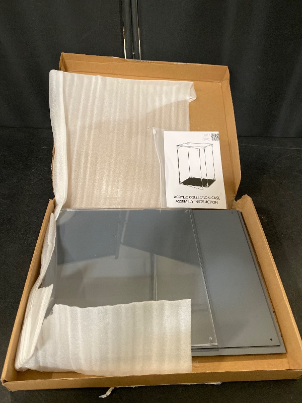 Photo 1 of Clear Acrylic Display Case with Mirrored Back and Base, UV Protected Acrylic Box with Magnetic Door, Dustproof Display Box Showcase for Collectibles, Figures, Models, Toys (12x12x12inch)