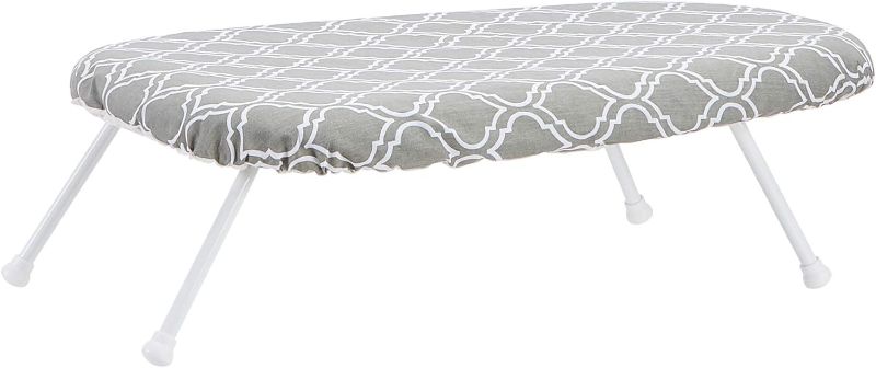 Photo 1 of Amazon Basics Compact Tabletop Ironing Board with Folding Legs - Trellis Removable Cover