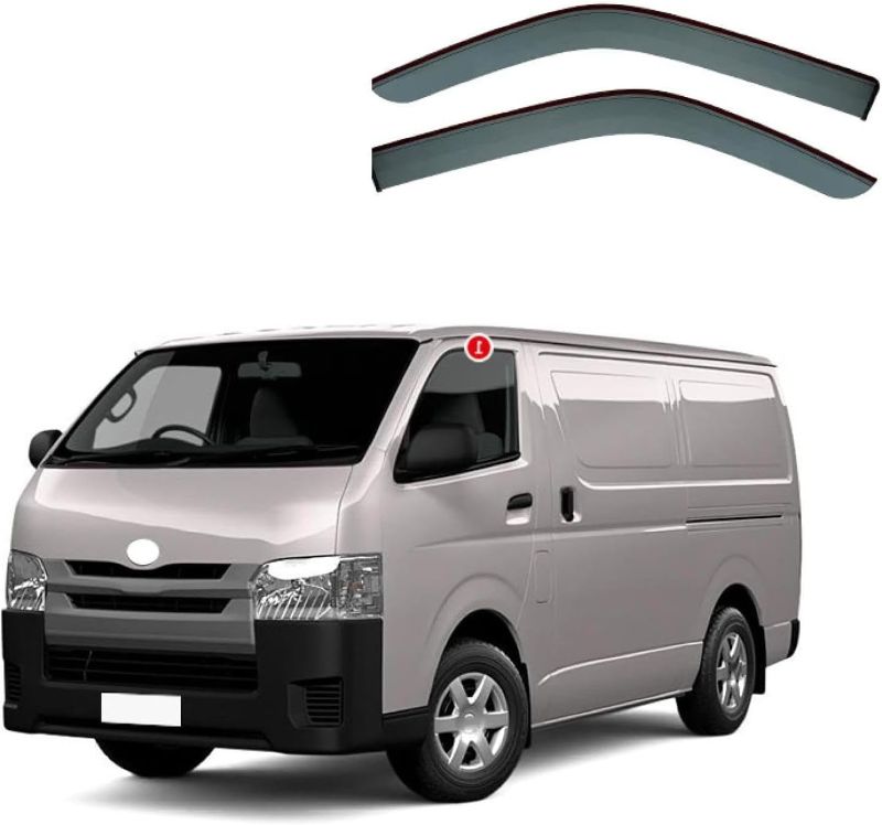 Photo 1 of Side Window Deflectors for HIACE MK5/H200 2005-2018 2pcs Car Rain Shield Window Visors Rain Guard Windows Rain Cover Car Wind-Deflectors Side Window rain Guards Side Window Deflector
