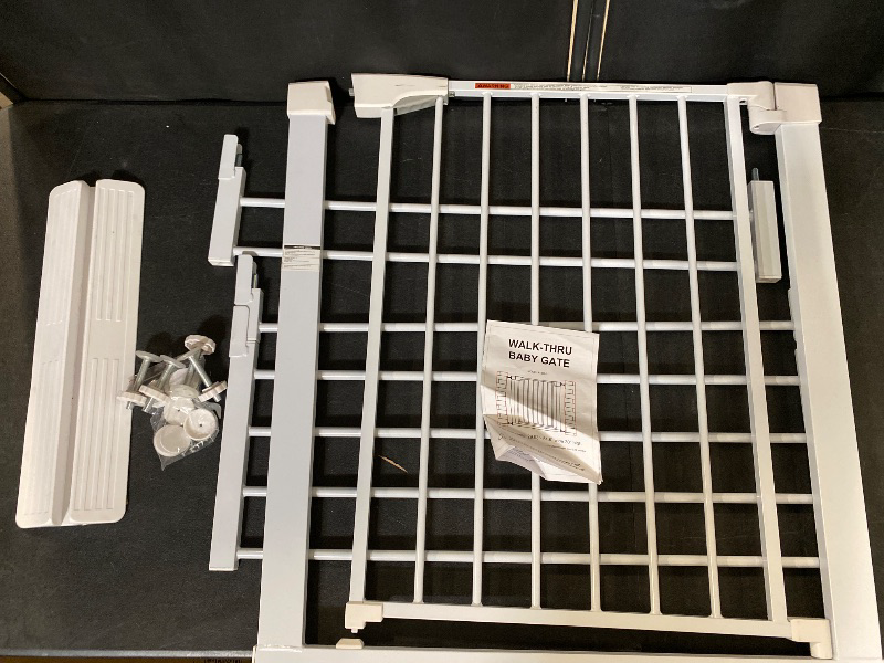 Photo 1 of Cumbor 29.7-46" Baby Gate for Stairs, Toddler Safety Essentials for The House, Auto Close Dog Gate for Doorways, Mom's Choice Awards Winner-Easy Install Pressure Mounted Pet Gates for Dogs, White