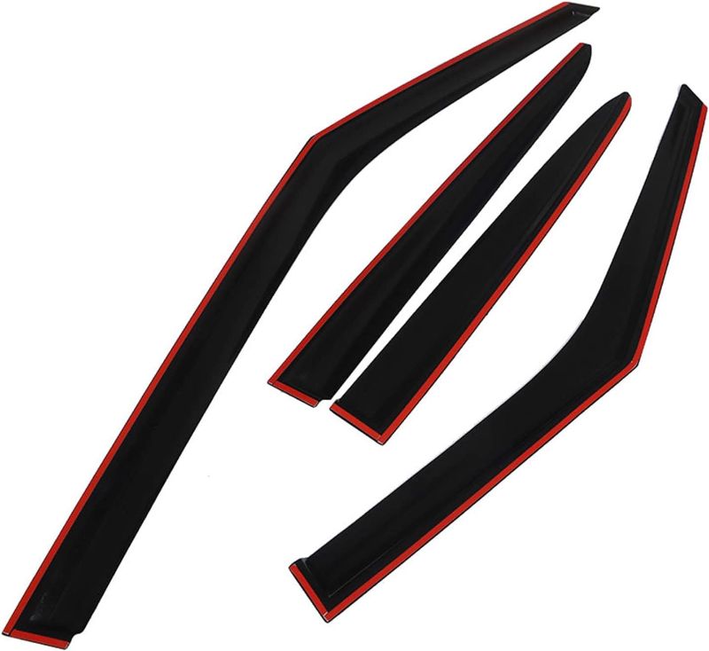 Photo 1 of GXYWADY 4 PCS Side Window Visors Vent Shade Sun Wind Rain Guards Deflectors Outside Mount Replacement for Veloster 2011 2012 2013 2014 2015 2016 2017