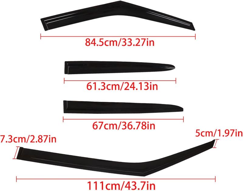 Photo 1 of GXYWADY 4 PCS Side Window Visors Vent Shade Sun Wind Rain Guards Deflectors Outside Mount Replacement for Veloster 2011 2012 2013 2014 2015 2016 2017