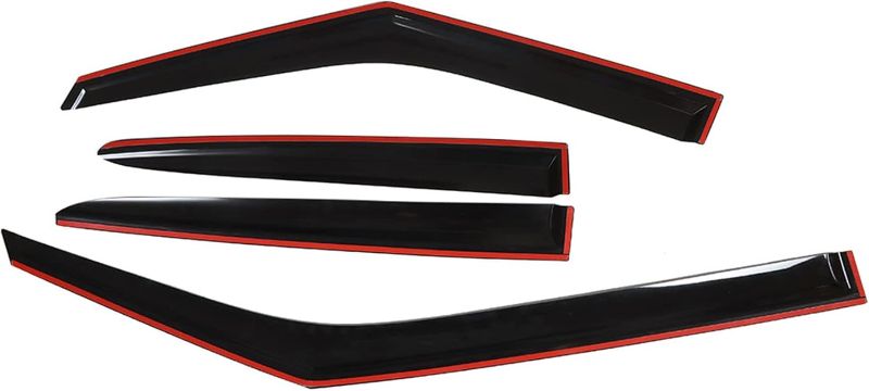 Photo 1 of GXYWADY 4 PCS Side Window Visors Vent Shade Sun Wind Rain Guards Deflectors Outside Mount Replacement for Veloster 2011 2012 2013 2014 2015 2016 2017