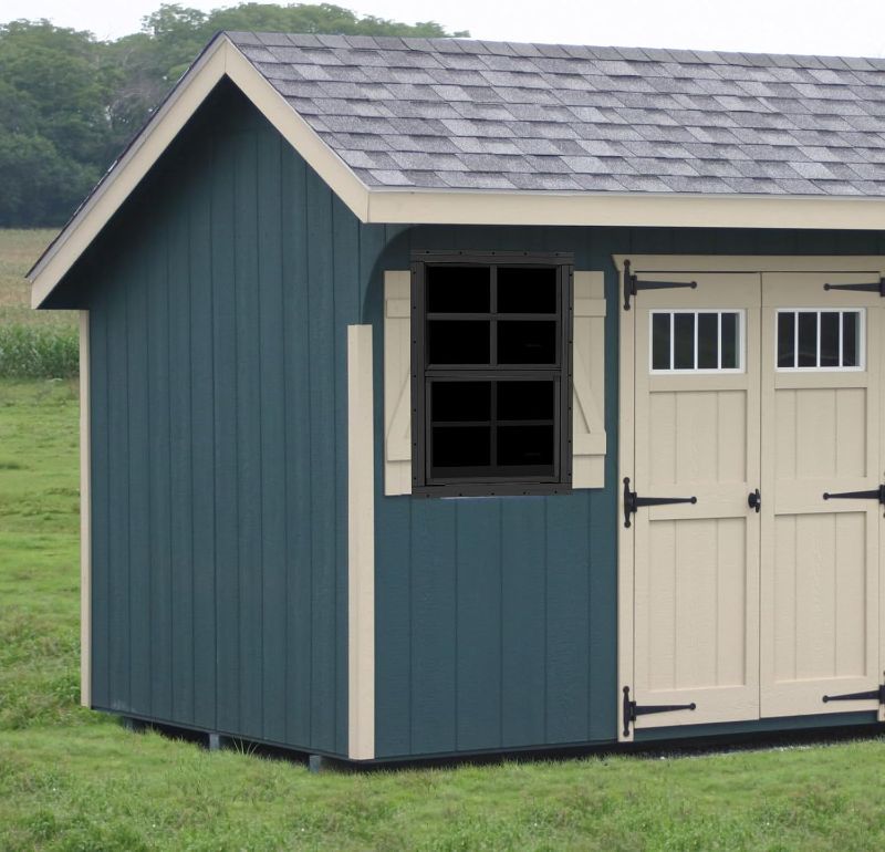 Photo 1 of 2 Pack 18" x 27" Black Shed Window with Tempered Glass and Fiberglass Screen Household Sliding Windows with Srews for Shed, Chicken Coop, Playhouse, Garage and Barns
