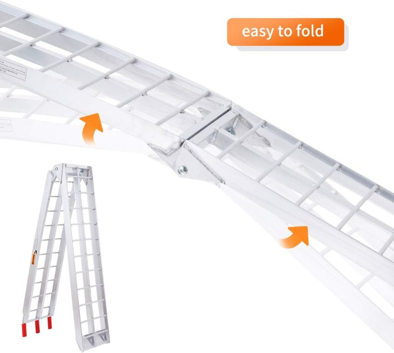 Photo 1 of ATV Aluminum Folding Loading Ramps 1500lbs Capacity 7.5FT, 2pc Lightweight Portable for Truck, Motorcycle, 4 Wheeler, Pickup, Trailer, Lawn Mower, Dirt Bike