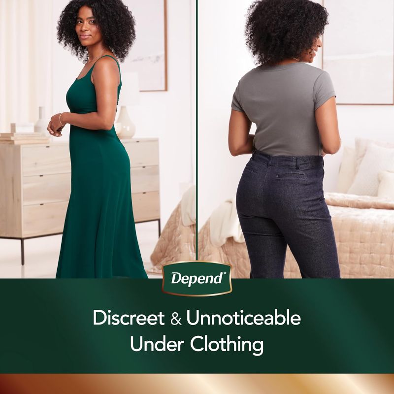 Photo 1 of Depend Silhouette Adult Incontinence & Postpartum Bladder Leak Underwear for Women, Maximum Absorbency, Extra Large, Pink, 48 Count (2 Packs of 24), Packaging May Vary