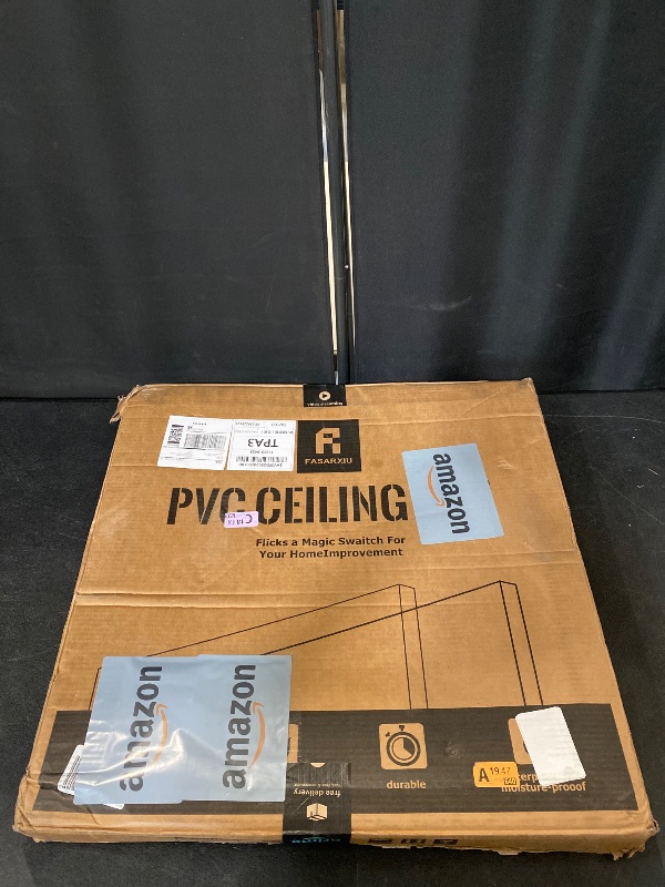 Photo 1 of Art3d 12-Pack Smooth Drop Ceiling Tile 2ft x 2ft - Fire-Rated, Waterproof, Reusable - Preimum PVC, No Sag and Breakage - Cover 48 Sq. Ft, White