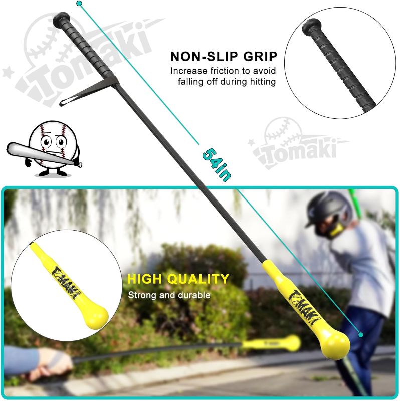 Photo 1 of Hitting Stick Batting Swing Trainer, Batting Practice Equipment for Baseball and Softball, Ideal One-on-One Coaching Tool for Baseball 54''