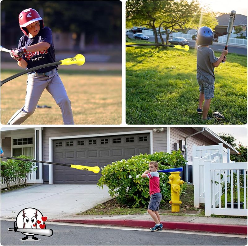 Photo 1 of Hitting Stick Batting Swing Trainer, Batting Practice Equipment for Baseball and Softball, Ideal One-on-One Coaching Tool for Baseball 54''
