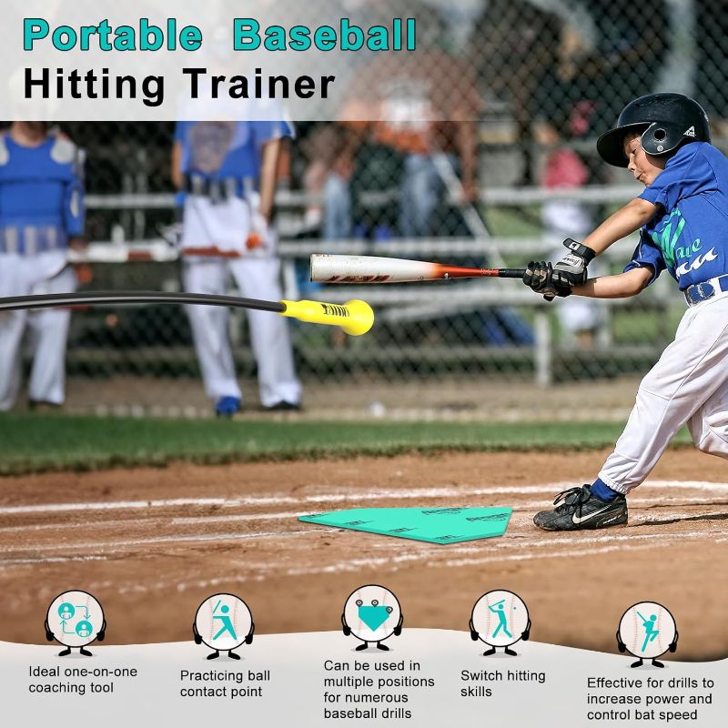 Photo 1 of Hitting Stick Batting Swing Trainer, Batting Practice Equipment for Baseball and Softball, Ideal One-on-One Coaching Tool for Baseball 54''