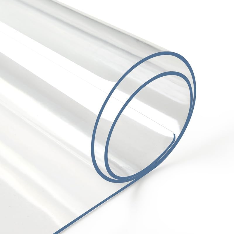 Photo 1 of Deep Dream 2.0mm Thick 48 Inches Clear Round Table Protector, Round Table Cover, Tablecloth Protector, Table Protector for Dining Room Table & Office