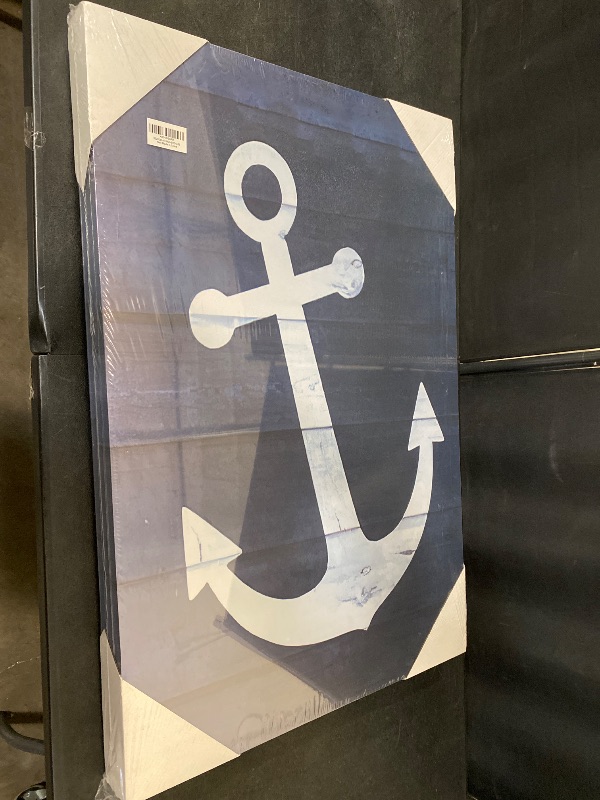 Photo 1 of BXFAHZJ Lake Paddle Nautical Anchor Navy Blue Wall Art Canvas Farmhouse Lake Theme 24x36 Inch Prints(Set Of 3) Decor For Home Bedroom Living Room Lake House Porch Camper Cabin,Gift For Women Men Lake