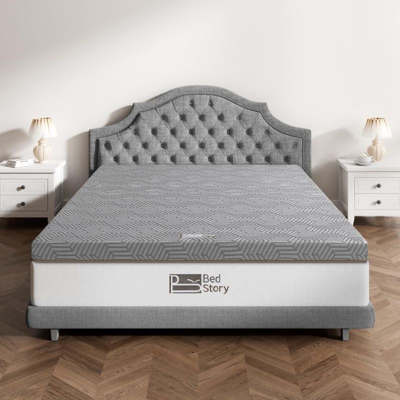 Photo 1 of BedStory Firm Mattress Topper Full Size - 3 Inch Memory Foam Mattress Topper - High Density Foam Bed Toppers for Back Pain Relief