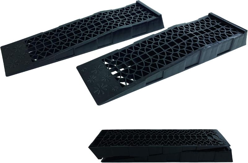 Photo 1 of Donext Ramps Low Profile Plastic Car Service Ramps 3 Ton Truck Vehicle - 2 Pack