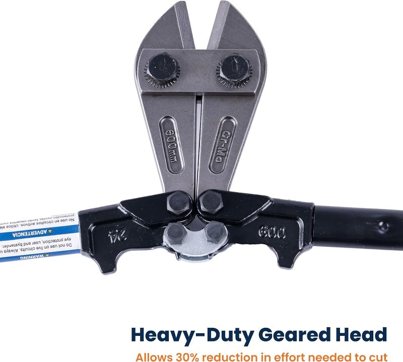 Photo 1 of 24” Bolt Cutter with Soft Rubber Grip - Chrome Molybdenum Steel Blade For Easy Cutting - Heavy-Duty Wire Pliers,Bolt, Chain, Rebar, Lock & Metal Cutter - Ergonomic, Anti-Slip Handle