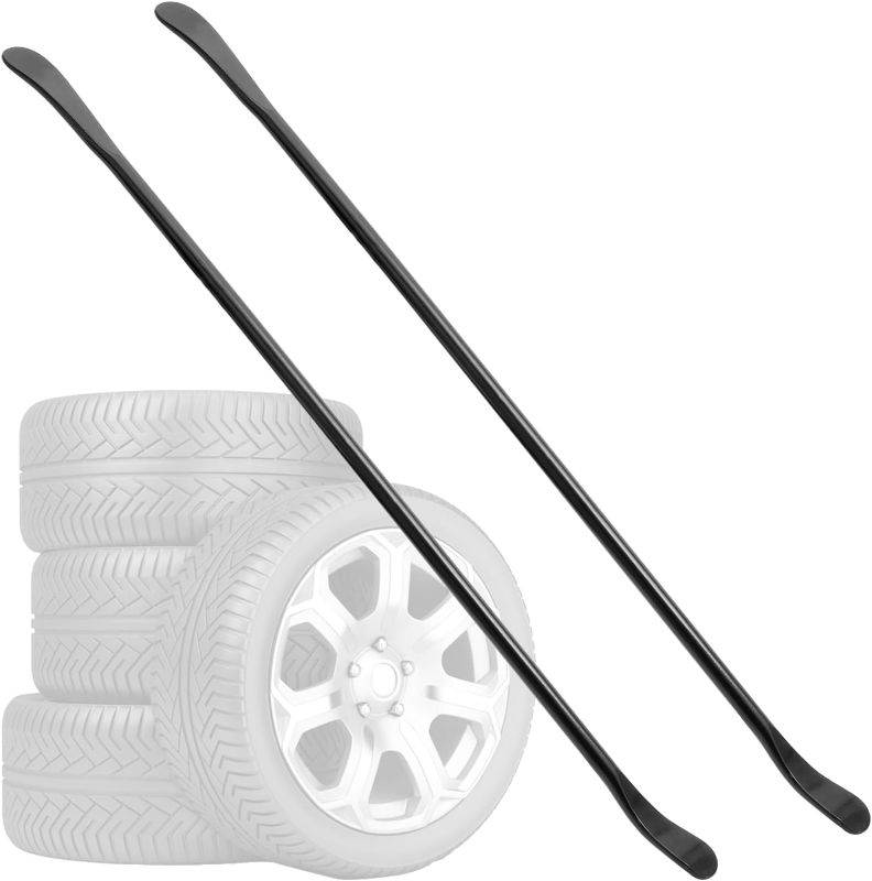 Photo 1 of 2 Pcs tire mounting Tools, Semi Tire Changing Tools. Heavy Duty tire Iron for tire Tools for Changing Tires. 39 Inch x 4/5 Inch, Black