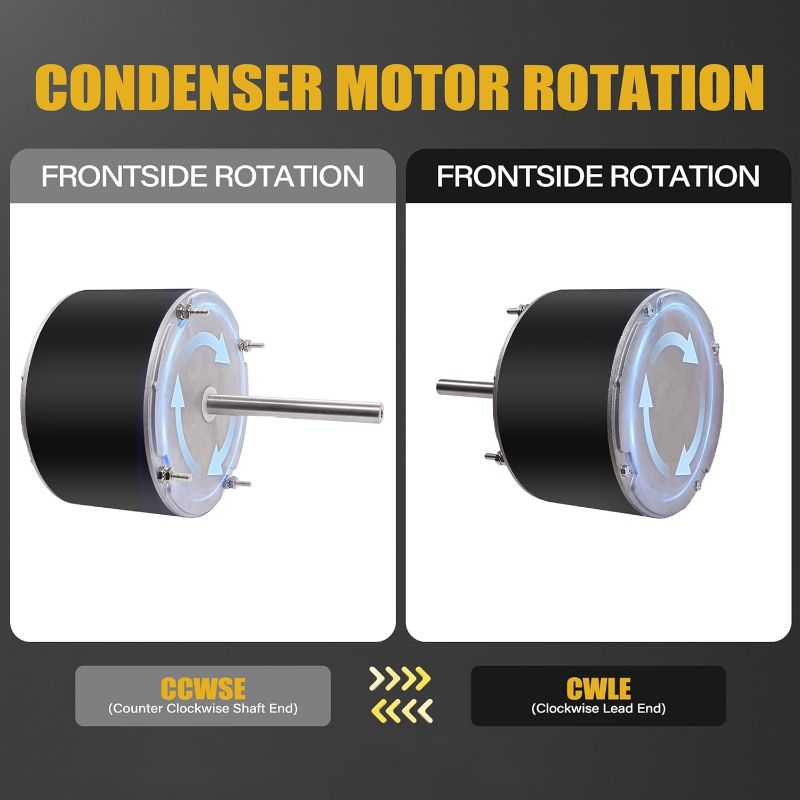 Photo 1 of Condenser Fan Motor 1/5 HP 208-230 Volts Replacement for Emerson Motors K55HXNTL-4884, K55HXJGH-2667