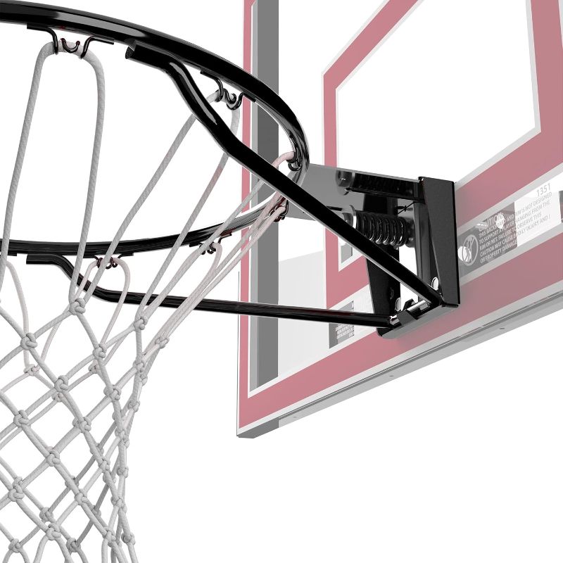 Photo 1 of Spalding Regulation Size 18" Steel Basketball Rim with Net Included | Choose from Fixed or Breakaway | Replacement Rim for Indoor or Outdoor Hoop