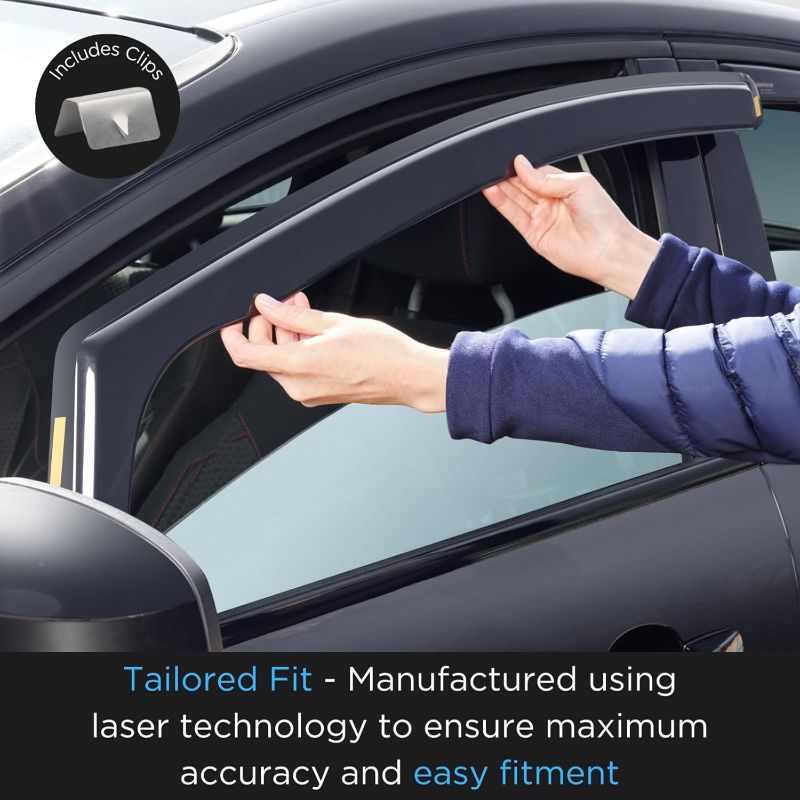 Photo 1 of Window Rain Guards for Geely Emgrand L Hip MK2 2022-2026, Visors Window Durable Side Window Wind Deflectors Sun Rain Guard Window Deflectors