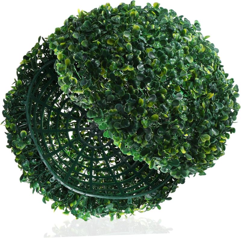 Photo 1 of HEALLILY 2pieces Artificial Topiary Realistic Grass Sphere Set for Wedding Decor Effortless Maintenance for Gardens Porches and Backyard Aesthetics