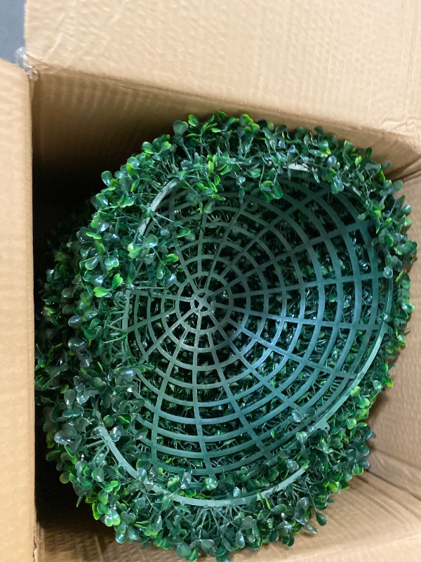 Photo 1 of HEALLILY 2pieces Artificial Topiary Realistic Grass Sphere Set for Wedding Decor Effortless Maintenance for Gardens Porches and Backyard Aesthetics