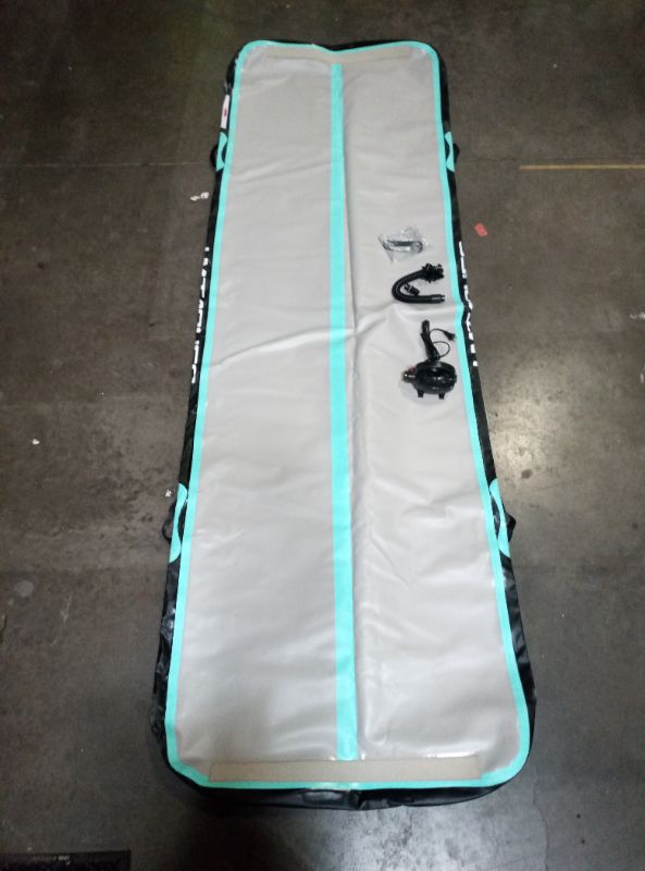 Photo 1 of (10ft) Inflatable Air Gymnastics Mat Tumble Track, 6.6/10/13/16/20ft Tumbling Mat Air Tumbling Track, Air Training Mat with Air Pump for Home/Water Fun/Gym/Yoga/Training/Cheerleading