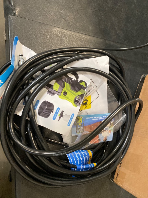 Photo 1 of Electric Pressure Washer - 2.5 GPM Portable Lightweight Power Washer, 4 Quick-Connect Nozzles & Adjustable Soap Tank Pressure Washers for Cars, Driveways, Patios, Fences, Decks, Facade, Home Cleaning