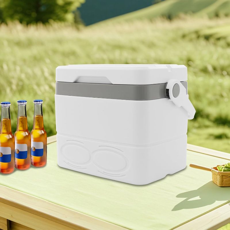 Photo 1 of  10L. gal Camping Coolers & Camping Ice Boxes Insulated Portable Cooler with Handle Outdoor Portable Hard Cooler Ice Chest for Food, Drink, Beverage, Beach, Picnic