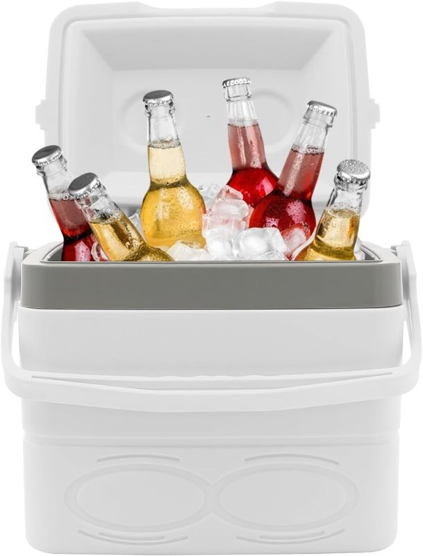 Photo 1 of  10L. gal Camping Coolers & Camping Ice Boxes Insulated Portable Cooler with Handle Outdoor Portable Hard Cooler Ice Chest for Food, Drink, Beverage, Beach, Picnic