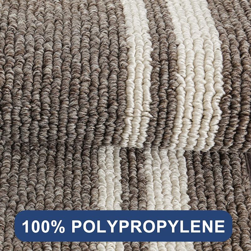 Photo 1 of COSY HOMEER Kitchen Rugs Non-Slip 20x30/20x48 Inch Thick Polypropylene Standing Mat for Home Machine Washable, Brown Frame