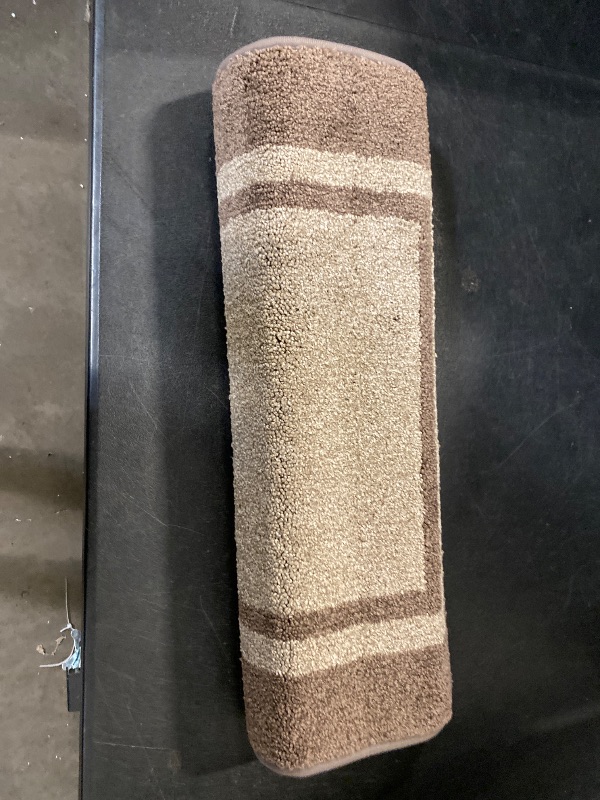 Photo 1 of COSY HOMEER Kitchen Rugs Non-Slip 20x30/20x48 Inch Thick Polypropylene Standing Mat for Home Machine Washable, Brown Frame