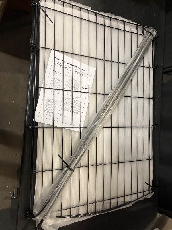 Photo 1 of 10 Panels Garden Fencing Animal Barrier, 48 in(H) X 24 Ft(L) Dog Fence Outdoor for Yard Rustproof No Dig Decorative Tall Garden Fence Metal Wire Panel Border Rabbit Ground Stakes Fencing
