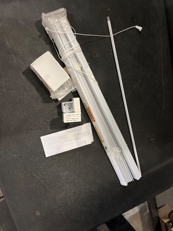 Photo 1 of 1" Cordless Mini Blinds 25" W x 36" H, White Vinyl Blinds, Horizontal Light Filtering Blinds, Window Blinds for Indoor Windows, Office, Kitchen, Bathroom and Living Room.