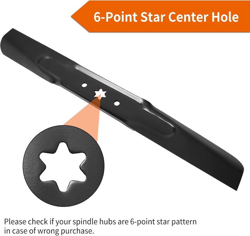Photo 1 of 742-04308 Mower Blades Fit for Cub-Cadet Troy Bilt 42" Deck, 942-04308A Blades for Cub Cad et XT1-LT42 XT2-LX42 Riding Mower, Craftsman LT1500 42" Lawn Tractor, 2 Pack