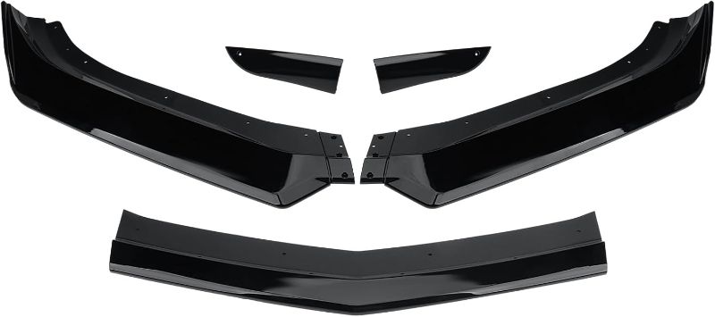 Photo 1 of Front Bumper Lip Splitter Spoiler Compatible with 2016-2024 Chevy Camaro SS/ 2019-2024 LT LS RS, Air Chin Body Kit Accessories (Gloss Black)