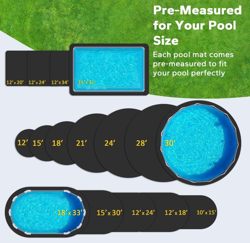 Photo 1 of 24 Ft Pool Liner Pad, Round Pool Liners for Above Ground Swimming Pools, Durable Geotextile Material, Easy to Install, Extends Life to The Line, Under Pool Padding