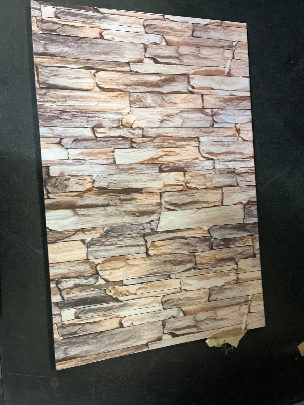 Photo 1 of 10-Sheets Peel and Stick Backsplash Marble Look 12"X12" Self Adhesive Wall Tile Back Splashes for Kitchen Colorful Tiles (Brown)