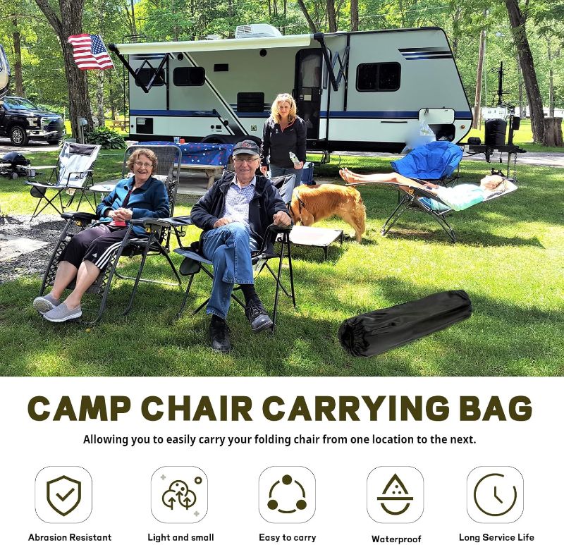 Photo 1 of Camping Chair Replacement Bag for Coleman Portable Folding Chair Carry Bag with Shoulder Strap, Protective Carrying Chair Bag for Travel Outdoor Camping Sports, Black (Chair is Not Included)
