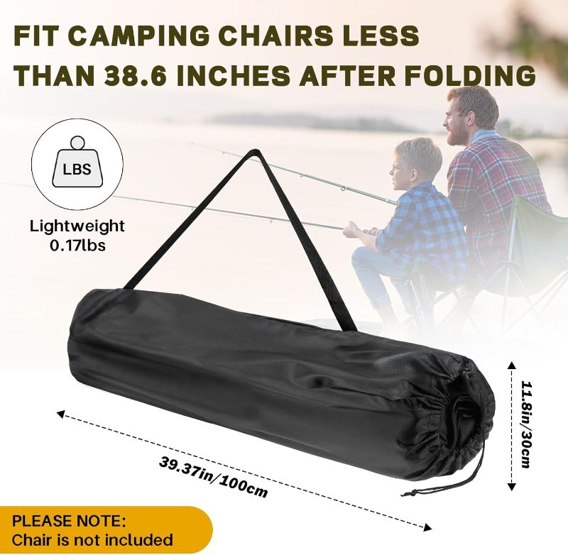 Photo 1 of Camping Chair Replacement Bag for Coleman Portable Folding Chair Carry Bag with Shoulder Strap, Protective Carrying Chair Bag for Travel Outdoor Camping Sports, Black (Chair is Not Included)