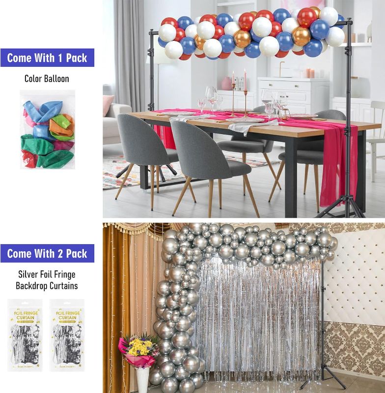 Photo 1 of Backdrop Stand Kit - 6 Widths, 10x7.5ft Adjustable Background Stand for Parties & Studio Photography