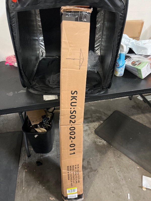 Photo 1 of (Stand Only)7.5ft Outdoor Patio Umbrella, Outdoor Table Umbrella, Yard Umbrella, Market Umbrella with 6 Sturdy Ribs, Push Button Tilt and Crank