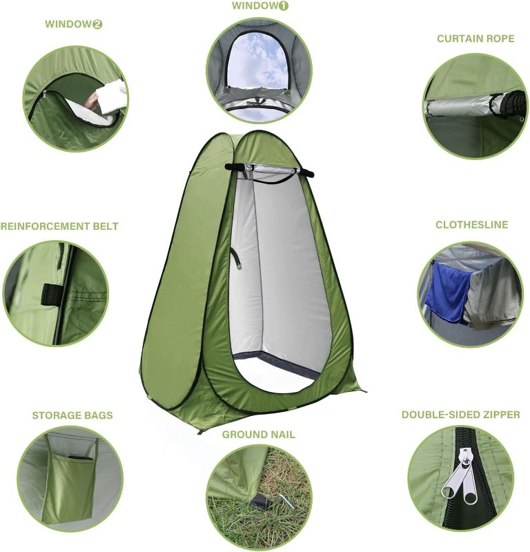 Photo 1 of Anngrowy Pop Up Privacy Shower Tent - Portable Outdoor Camping Bathroom Toilet Changing Dressing Room - UPF40+ Waterproof