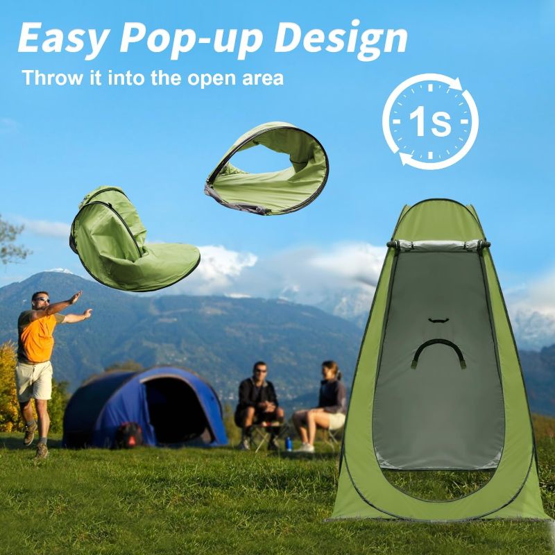 Photo 1 of Anngrowy Pop Up Privacy Shower Tent - Portable Outdoor Camping Bathroom Toilet Changing Dressing Room - UPF40+ Waterproof