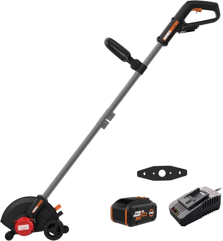 Photo 1 of WORX Nitro 20V 7" Cordless Edger 3 Depth Settings, Battery Powered Driveway Edger with Dual Wheels, High-Performance Brushless Trencher Precision Edge Guide WG898 – Battery & Charger Included