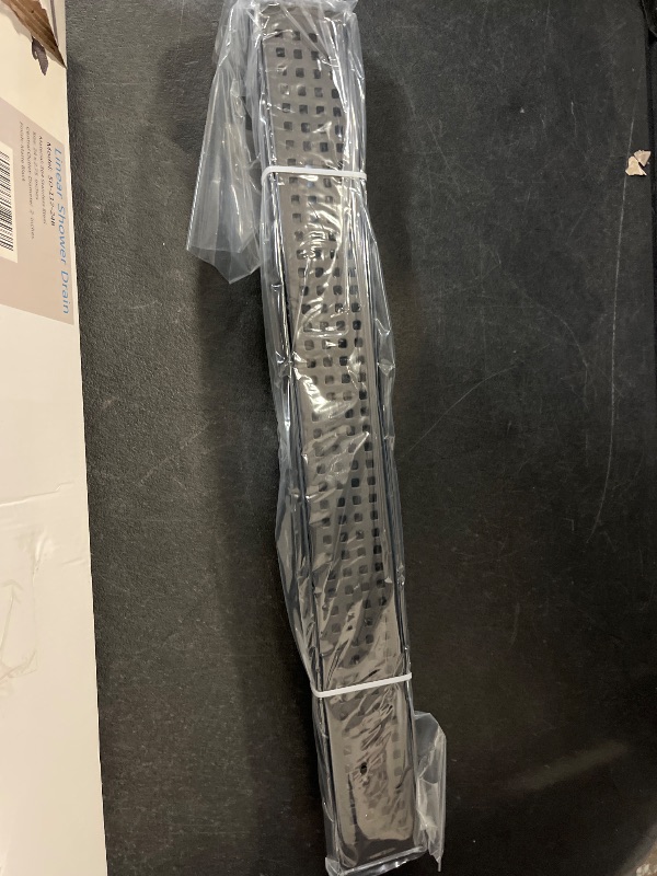 Photo 1 of 24 Inch: Linear Shower Drain/Floor shower drain, made in 304 Stainless Steel, Bay Series, Ria Line in Black/ORB finish