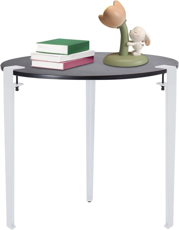 Photo 1 of 4pcs Table Clamp Legs 110.23 Lbs Capacity 28inch Table Legs 71cm F-Shaped Adjustable Table Legs for Table Boards Within 1.77 Inches in Thickness?4.27 * 2.62ft in Size White (White)