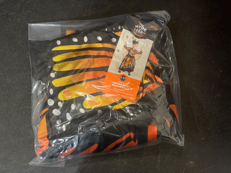 Photo 1 of (4-5T) Hyde and EEK toddler Monarch butterfly costume