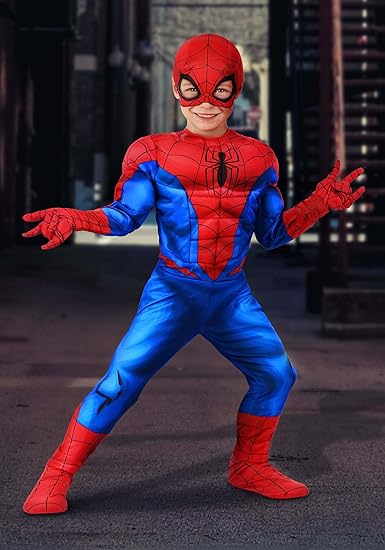 Photo 1 of Spider-man kids' ccostume with mask, no gloves Marvel Spider-Man Toddler Costume - Officially Licensed Superhero Suit for Kids